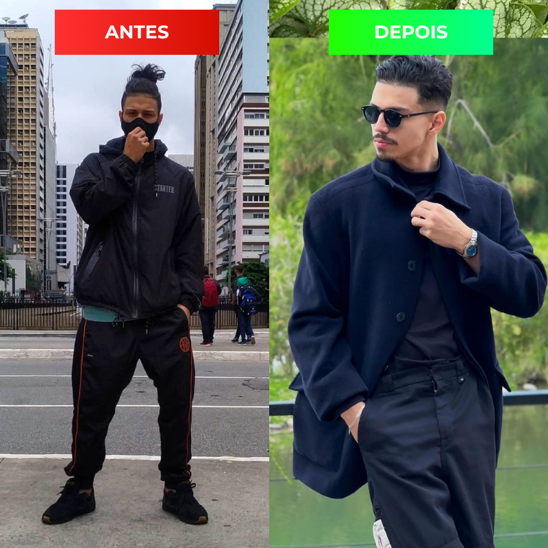 Antes e depois de aluno do Método KM